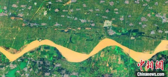 “河南一号”遥感卫星拍摄的黄河影像。　河南省自然资源厅供图