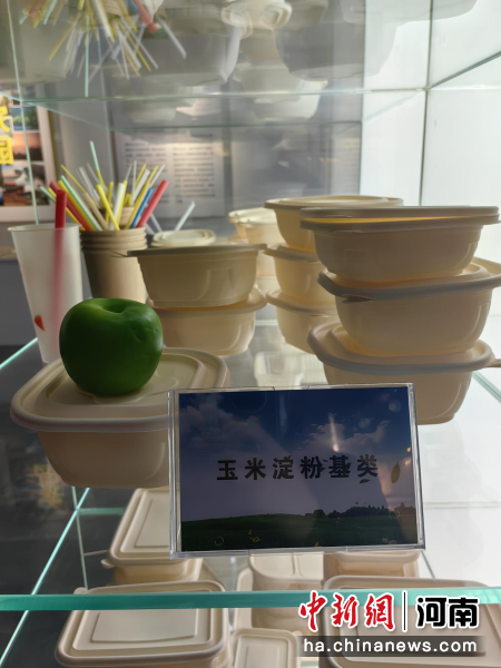 濮阳市华乐科技有限公司生产的可降解一次性餐盒。 刘鹏 摄