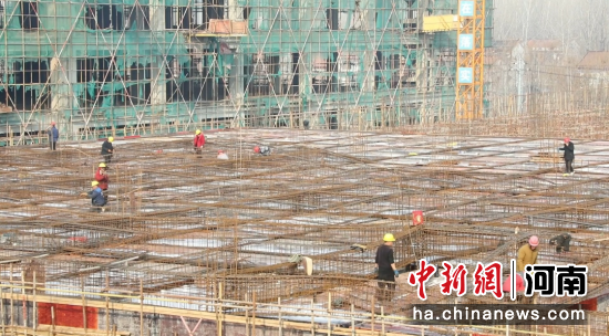 图为柘城金刚石产业园二期项目施工现场。